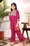 MODERN COTTON BLEND EMBROIDERY WORK KID’S TOP PALAZZO SET FESTIVE WEAR WHOLESALE PRICE ETHNIC GARMENT (23)