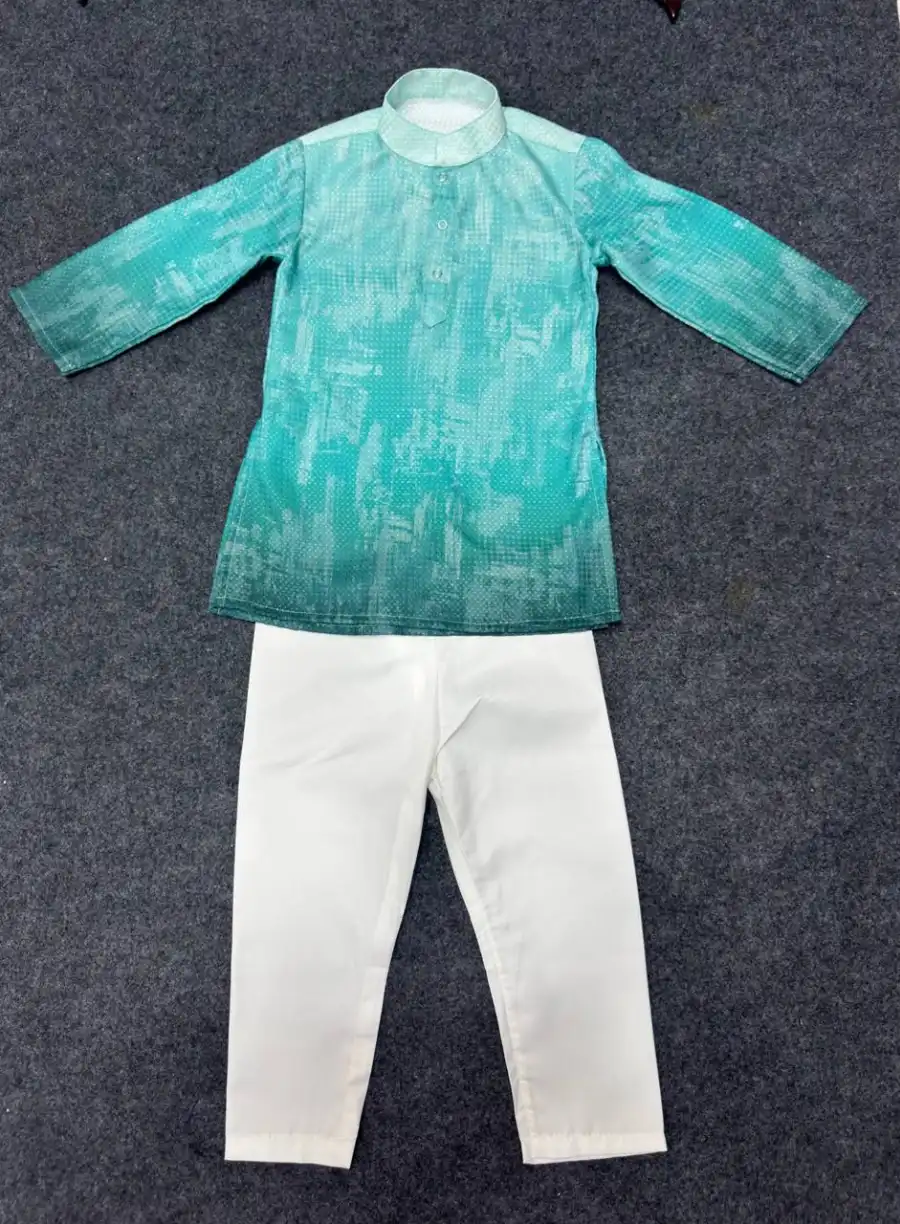 MODERN COTTON EMBROIDERY WORK KID'S KURTA PAYJAMA FESTIVE WEAR WHOLESALE PRICE ETHNIC GARMENT (14)