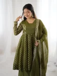 MODERN CRUNCHY SILK EMBROIDERY SEQUENCE WORK TOP PALAZZO WITH DUPATTA FESTIVE WEAR WHOLESALE PRICE ETHNIC GARMENT (5)