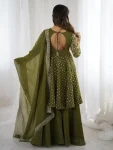 MODERN CRUNCHY SILK EMBROIDERY SEQUENCE WORK TOP PALAZZO WITH DUPATTA FESTIVE WEAR WHOLESALE PRICE ETHNIC GARMENT (5)