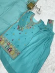 MODERN CRUNCHY SILK EMBROIDERY SEQUENCE,THREAD AND JARI WORK TOP PALAZZO WITH DUPATTA FESTIVE WEAR WHOLESALE PRICE ETHNIC GARMENT (14)