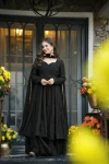 MODERN FAUX BLOOMING SEQUENCE & ZARI THREAD EMBROIDERY WORK GOWN PALAZZO WITH DUPATTA BLACK