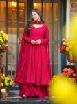 MODERN FAUX BLOOMING SEQUENCE & ZARI THREAD EMBROIDERY WORK GOWN PALAZZO WITH DUPATTA RANI