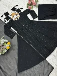 MODERN FAUX BLOOMING SEQUENCE & ZARI THREAD EMBROIDERY WORK GOWN PALAZZO WITH DUPATTA FESTIVE WEAR WHOLESALE PRICE ETHNIC GARMENT (3)