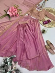 MODERN FENDY SILK EMBROIDERY SEQUENCE WORK LEHENGA CHOLI DUPATTA WITH EXTRA FRILLS PARTY WEAR WHOLESALE PRICE ETHNIC GARMENT (4)