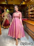 MODERN FENDY SILK EMBROIDERY SEQUENCE WORK LEHENGA CHOLI DUPATTA WITH EXTRA FRILLS PARTY WEAR WHOLESALE PRICE ETHNIC GARMENT (4)
