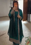 MODERN FENDY SILK THREAD & SEQUENCE WORK TOP BOTTOM WITH DUPATTA FESTIVE WEAR WHOLESALE PRICE ETHNIC GARMENT (6)