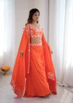 MODERN FRENCH CREPE WESTERN DHOTI SHRUG WITH UNSTITCHED CHOLI PARTY WEAR WHOLESALE PRICE ETHNIC GARMENT (1)