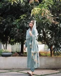 MODERN GEORGETTE SEQUENCE CODING EMBROIDERY WORK TOP BOITTOM WITH DUPATTA FESTIVE WEAR WHOLESALE PRICE ETHNIC GARMENT (8)