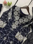 MODERN GEORGETTE SEQUENCE EMBROIDERY WORK TOP PALAZZO WITH DUPATTA FESTIVE WEAR WHOLESALE PRICE ETHNIC GARMENT (2)