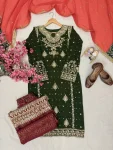 MODERN GEORGETTE SEQUENCE WITH ZARI EMBROIDERY WORK WITH PEARL WORK TOP PALAZZO WITH DUPATTA FESTIVE WEAR WHOLESALE PRICE ETHNIC GARMENT (19)