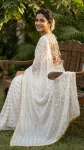 MODERN GEORGETTE SEQUENCE WORK WITH LACE BORDER WORK SAREE WITH UNSTITCHED BLOUSE PARTY WEAR WHOLESALE PRICE ETHNIC GARMENT (3)
