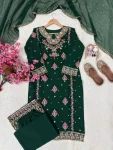 MODERN GEORGETTE SEQUENCE & ZARI THREAD EMBROIDERY WORK WITH PEARL WORK TOP PALAZZO WITH DUPATTA FESTIVE WEAR WHOLESALE PRICE ETHNIC GARMENT (7)