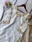 MODERN GMY SILK CODING WITH SEQUENCE EMBROIDERY WITH BEADS WORK TOP PALAZZO WITH DUPATTA FESTIVE WEAR WHOLESALE PRICE ETHNIC GARMENT (10)