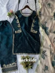 MODERN GMY SILK CODING WITH SEQUENCE EMBROIDERY WITH BEADS WORK TOP PALAZZO WITH DUPATTA FESTIVE WEAR WHOLESALE PRICE ETHNIC GARMENT (4)