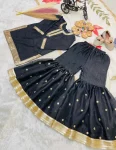 MODERN GMY SILK EMBROIDERY SEQUENCE WORK KID’S TOP SHARARA WITH DUPATTA FESTIVE WEAR WHOLESALE PRICE ETHNIC GARMENT (13)