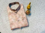MODERN JACQUARD PRINT WORK MEN'S KOTI PEACH