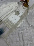 MODERN JIMMY CHOO SILK EMBROIDERY AND SEQUENCE WORK TOP PALAZZO WITH DUPATTA FESTIVE WEAR WHOLESALE PRICE ETHNIC GARMENT (4)