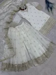MODERN JIMMY CHOO SILK EMBROIDERY AND SEQUENCE WORK TOP PALAZZO WITH DUPATTA FESTIVE WEAR WHOLESALE PRICE ETHNIC GARMENT (4)