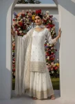 MODERN JIMMY CHOO SILK EMBROIDERY AND SEQUENCE WORK TOP PALAZZO WITH DUPATTA FESTIVE WEAR WHOLESALE PRICE ETHNIC GARMENT (4)