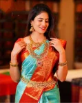 MODERN LICHI SILK JACQUARD WORK SAREE WITH UNSTITCHED BLOUSE FESTIVE WEAR WHOLESALE PRICE ETHNIC GARMENT (3)