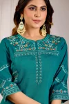 MODERN MANGO SILK MULTI EMBROIDERY THREAD WITH HAND WORK TOP PALAZZO WITH DUPATTA FESTIVE WEAR WHOLESALE PRICE ETHNIC GARMENT (26)