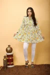 MODERN RAYON DIGITAL PRINT WORK ONLY TOP YELLOW