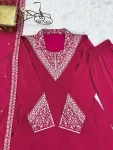 MODERN ROMAN SHIMMER SILK DORI,SEQUENCE AND JARI WORK GOWN BOTTOM WITH DUPATTA FESTIVE WEAR WHOLESALE PRICE ETHNIC GARMENT (6)