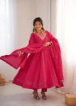 MODERN ROMAN SHIMMER SILK DORI,SEQUENCE AND JARI WORK GOWN BOTTOM WITH DUPATTA FESTIVE WEAR WHOLESALE PRICE ETHNIC GARMENT (6)