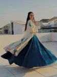 MODERN SHIMMER SILK EMBROIDERY THREAD AND SEQUENCE WORK TOP LEHENGA SET FESTIVE WEAR WHOLESALE PRICE ETHNIC GARMENT (7)