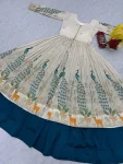 MODERN SHIMMER SILK EMBROIDERY THREAD AND SEQUENCE WORK TOP LEHENGA SET FESTIVE WEAR WHOLESALE PRICE ETHNIC GARMENT (7)