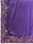 MODERN STAR GEORGETTE EMBROIDERY CUTWORK WORK ARC BORDER WORK SAREE WITH UNSTITCHED BLOUSE FESTIVE WEAR WHOLESALE PRICE ETHNIC GARMENT (7)