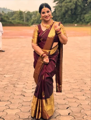 NEW ARRIVAL BANARASI SILK WEAVING WORK SAREE WITH UNSTITCHED BLOUSE MAROON
