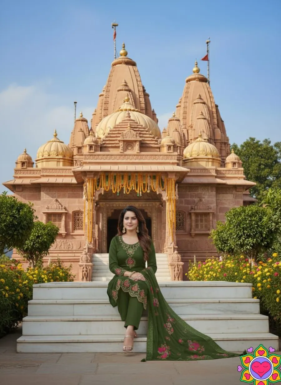 NEW ARRIVAL CHANDERI EMBROIDERY WORK TOP BOTTOM WITH DUPATTA FESTIVE WEAR WHOLESALE PRICE ETHNIC GARMENT (1)