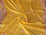 NEW ARRIVAL FENDY CHIFFON SILK EMBROIDERY CUTWORK WORK LACE BORDER WORK SAREE WITH UNSTITCHED BLOUSE WEDDING WEAR WHOLESALE PRICE ETHNIC GARMENT (18)