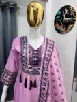 NEW ARRIVAL MUSLIN DIGITAL PRINT WITH LATKAN AND REAL MIRROR WORK TOP PALAZZO WITH DUPATTA FESTIVE WEAR WHOLESALE PRICE ETHNIC GARMENT (2)