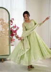 RICH LOOK BLOOMING FAUX EMBROIDERY RAINBOW SEQUENCE WITH MOTI WORK GOWN BOTTOM WITH DUPATTA WEDDING WEAR WHOLESALE PRICE ETHNIC GARMENT (4)