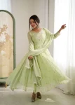 RICH LOOK BLOOMING FAUX EMBROIDERY RAINBOW SEQUENCE WITH MOTI WORK GOWN BOTTOM WITH DUPATTA WEDDING WEAR WHOLESALE PRICE ETHNIC GARMENT (4)