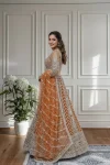 RICH LOOK BUTTERFLY NET SEQUENCE AND CODING EMBROIDERY WORK LEHENGA CHOLI WITH DUPATTA RECE[TION WEAR WHOLESALE PRICE ETHNIC GARMENT (2)