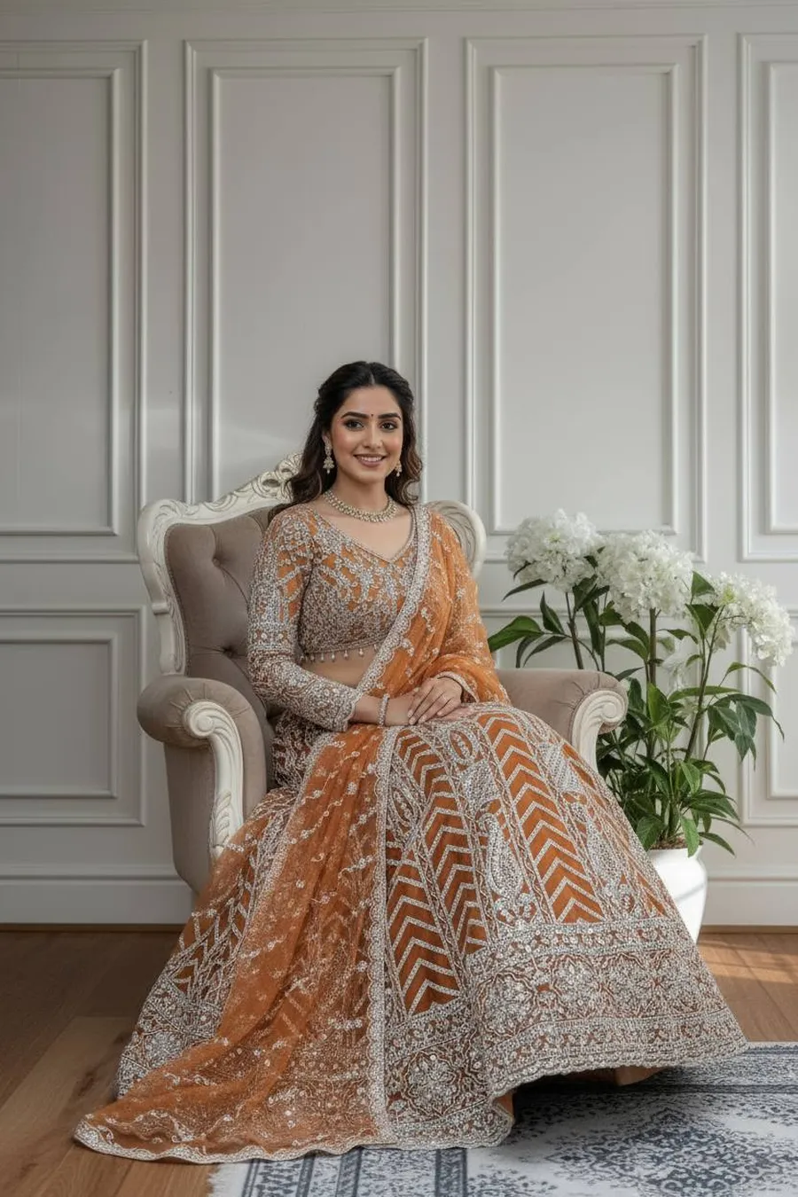 RICH LOOK BUTTERFLY NET SEQUENCE AND CODING EMBROIDERY WORK LEHENGA CHOLI WITH DUPATTA RECE[TION WEAR WHOLESALE PRICE ETHNIC GARMENT (5)