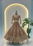RICH LOOK BUTTERFLY NET SEQUENCE AND CODING EMBROIDERY WORK LEHENGA CHOLI WITH DUPATTA RECE[TION WEAR WHOLESALE PRICE ETHNIC GARMENT (2)