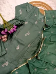 RICH LOOK CHANDERI SILK SEQUENCE CODING EMBROIDERY WORK TOP BOTTOM WITH DUPATTA FESTIVE WEAR WHOLESALE PRICE ETHNIC GARMENT (3)