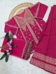 RICH LOOK CHANDERI SILK SEQUENCE CODING EMBROIDERY WORK TOP PALAZZO WITH DUPATTA FESTIVE WEAR WHOLESALE PRICE ETHNIC GARMENT (5)