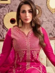 RICH LOOK CHANDERI SILK SEQUENCE CODING EMBROIDERY WORK TOP PALAZZO WITH DUPATTA FESTIVE WEAR WHOLESALE PRICE ETHNIC GARMENT (5)
