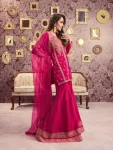 RICH LOOK CHANDERI SILK SEQUENCE CODING EMBROIDERY WORK TOP PALAZZO WITH DUPATTA FESTIVE WEAR WHOLESALE PRICE ETHNIC GARMENT (5)
