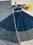 RICH LOOK GEORGETTE EMBROIDERY SEQUENCE WORK LEHENGA CHOLI WITH DUPATTA FESTIVE WEAR WHOLESALE PRICE ETHNIC GARMENT (17)