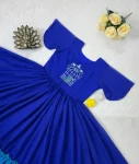 RICH LOOK GEORGETTE HAND WORK ONE PIECE DRESS PARTY WEAR WHOLESALE PRICE ETHNIC GARMENT (2)