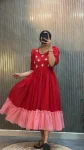 RICH LOOK GEORGETTE HAND WORK ONE PIECE DRESS PARTY WEAR WHOLESALE PRICE ETHNIC GARMENT (7)
