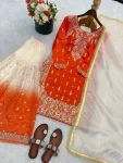 RICH LOOK GMY SILK EMBROIDERY SEQUENCE WORK TOP SHARARA WITH DUPATTA FESTIVE WEAR WHOLESALE PRICE ETHNIC GARMENT (1)