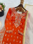 RICH LOOK GMY SILK EMBROIDERY SEQUENCE WORK TOP SHARARA WITH DUPATTA FESTIVE WEAR WHOLESALE PRICE ETHNIC GARMENT (1)
